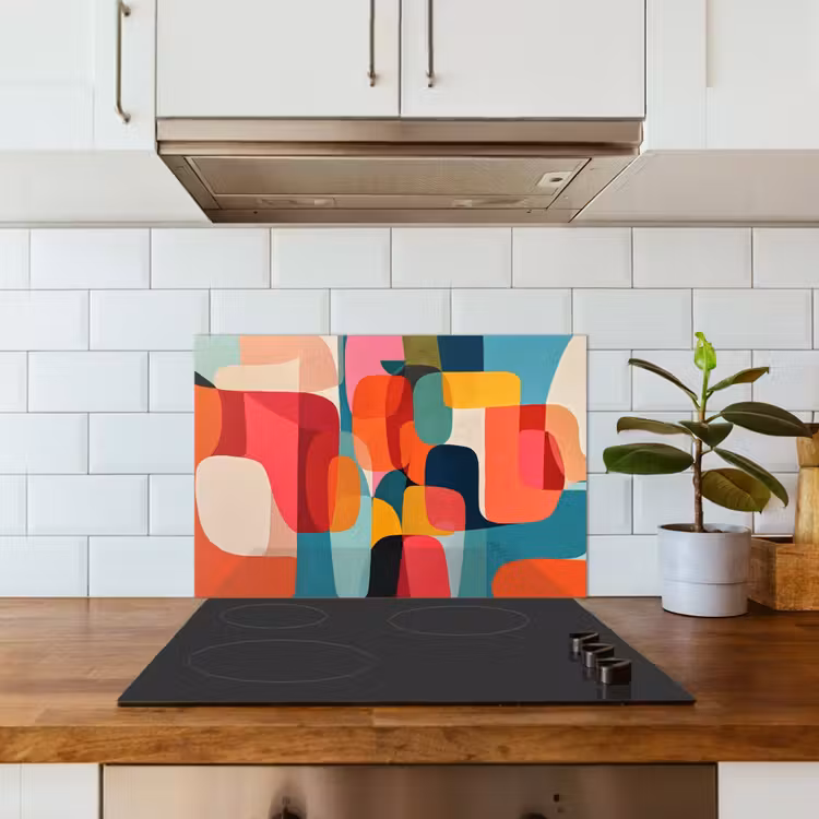 Spatscherm keuken - Vormen - Kleurrijk - Abstract - Vlakken — 6