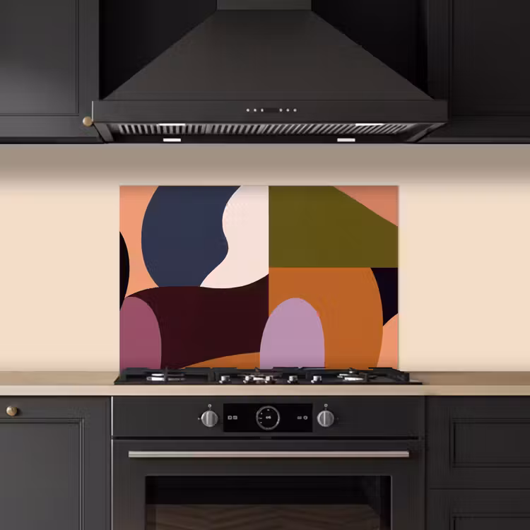 Spatscherm keuken - Vormen - Abstract - Kleuren - Vierkant — 2