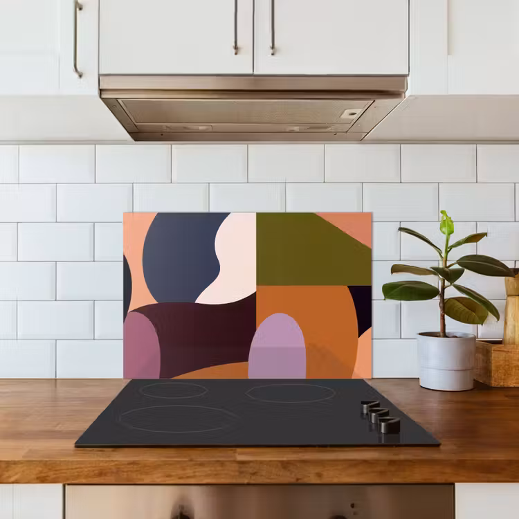 Spatscherm keuken - Vormen - Abstract - Kleuren - Vierkant — 6