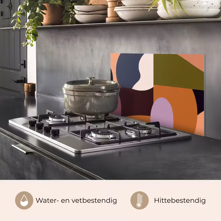 Spatscherm keuken - Vormen - Abstract - Kleuren - Vierkant — 7