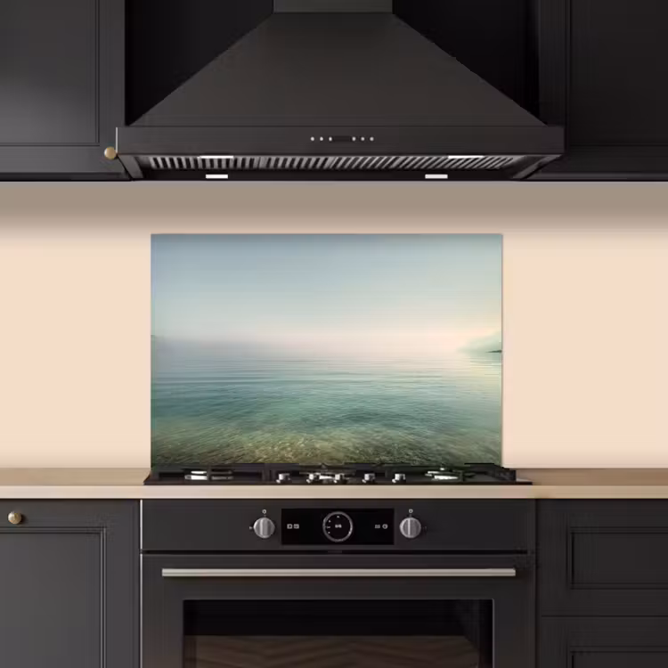Spatscherm keuken - Zee - Horizon - Blauw - Mist — 2