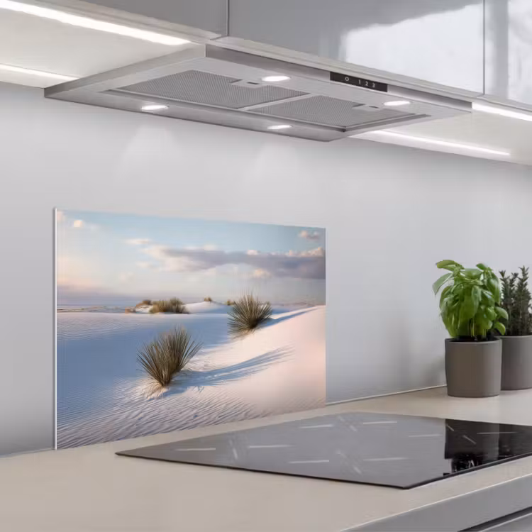 Spatscherm keuken - Duinen - Gras - Wolken - Beige — 5