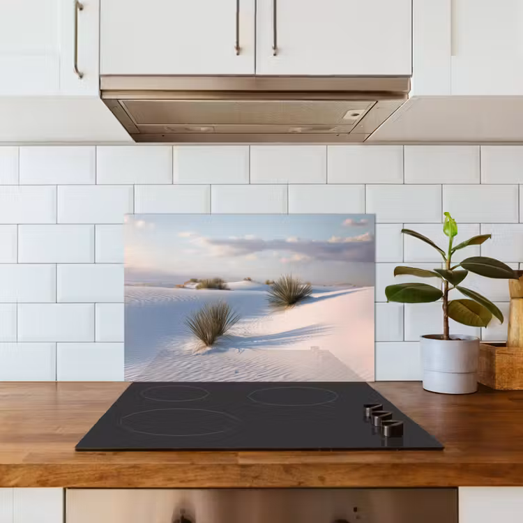 Spatscherm keuken - Duinen - Gras - Wolken - Beige — 6