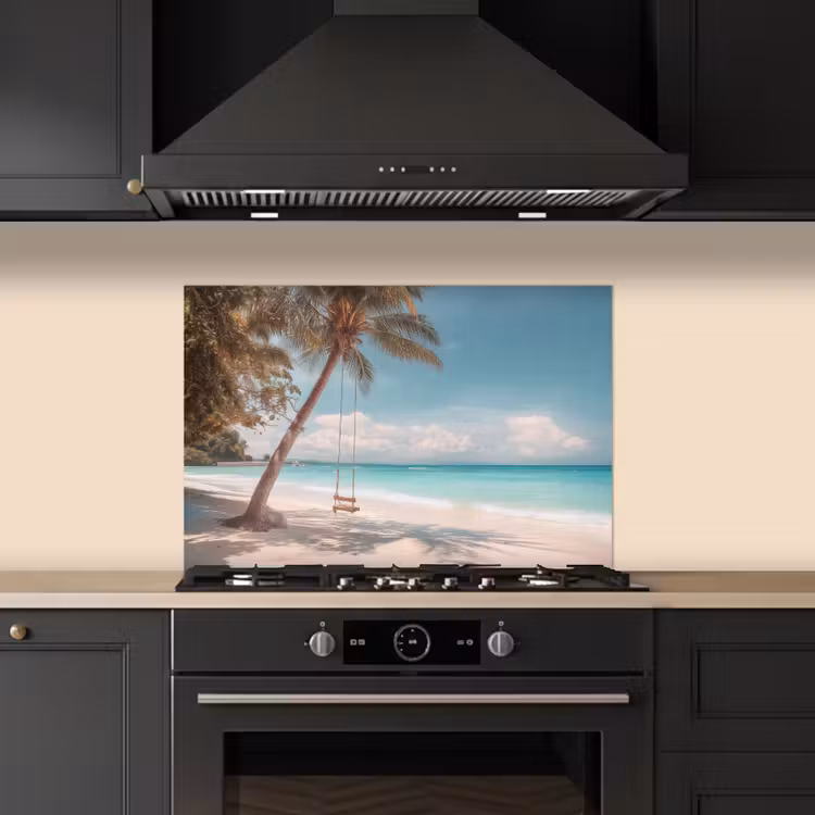 Spatscherm keuken - Palmboom - Schommel - Strand - Lucht — 2