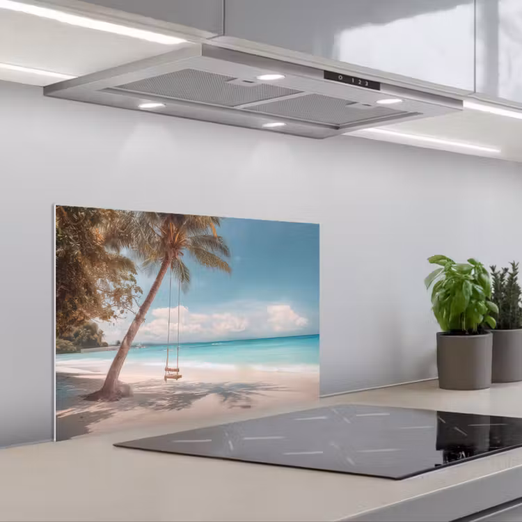 Spatscherm keuken - Palmboom - Schommel - Strand - Lucht — 5