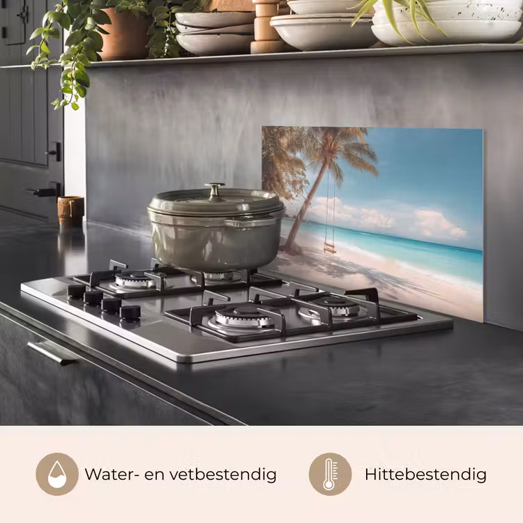 Spatscherm keuken - Palmboom - Schommel - Strand - Lucht — 7