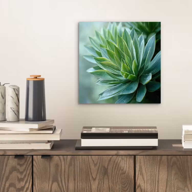 Aluminium schilderij - Blad - Plant - Groen - Textuur — 2