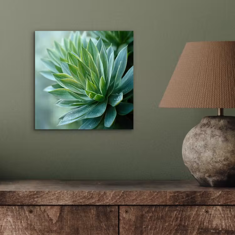 Aluminium schilderij - Blad - Plant - Groen - Textuur — 3
