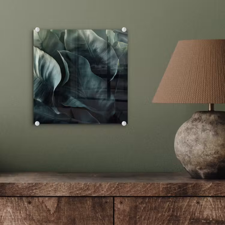 Glas schilderij - Groen - Bladeren - Glad - Nerven — 4