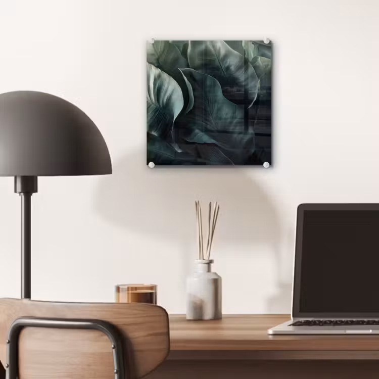 Glas schilderij - Groen - Bladeren - Glad - Nerven — 7