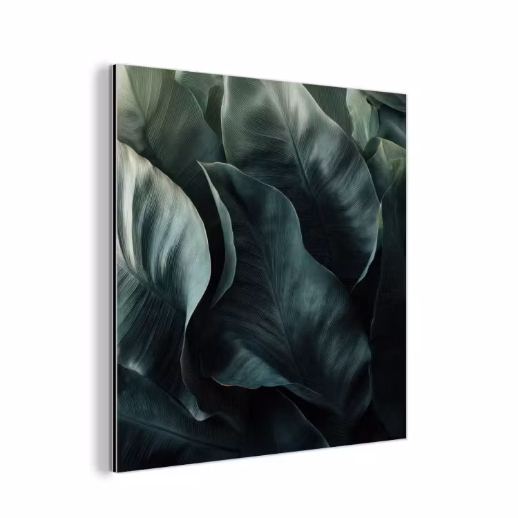 Aluminium schilderij - Groen - Bladeren - Glad - Nerven — 1