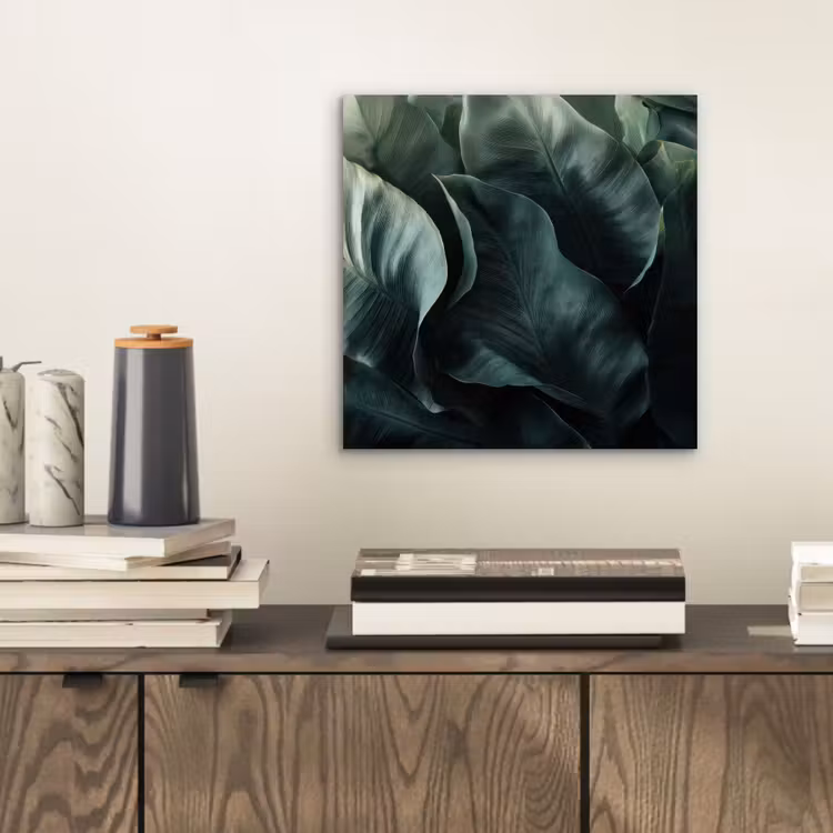 Aluminium schilderij - Groen - Bladeren - Glad - Nerven — 2