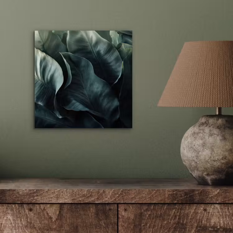 Aluminium schilderij - Groen - Bladeren - Glad - Nerven — 3