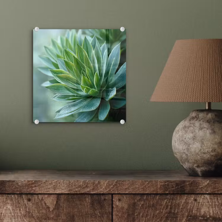Glas schilderij - Blad - Plant - Groen - Textuur — 4
