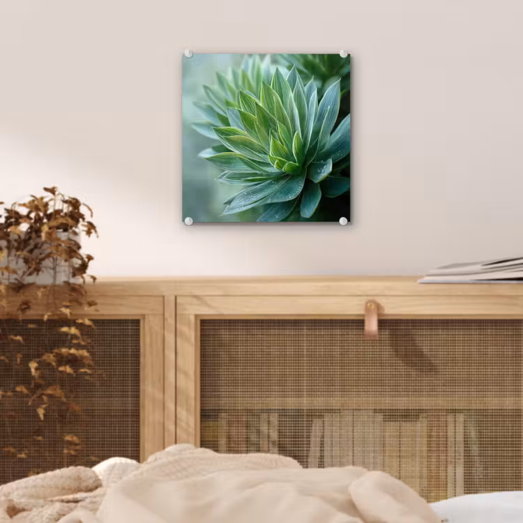 Glas schilderij - Blad - Plant - Groen - Textuur — 5