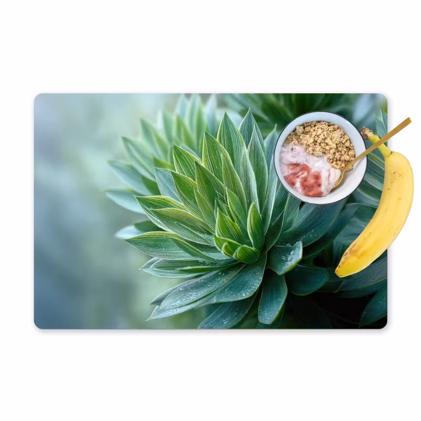 Placemat - 6 stuks - Blad - Plant - Groen - Textuur — 1