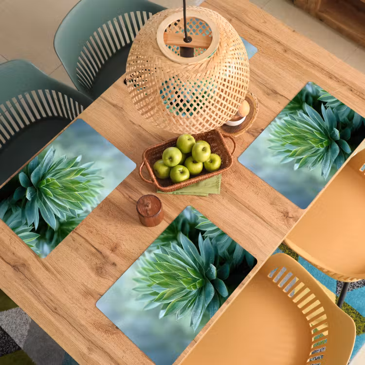Placemat - 6 stuks - Blad - Plant - Groen - Textuur — 6