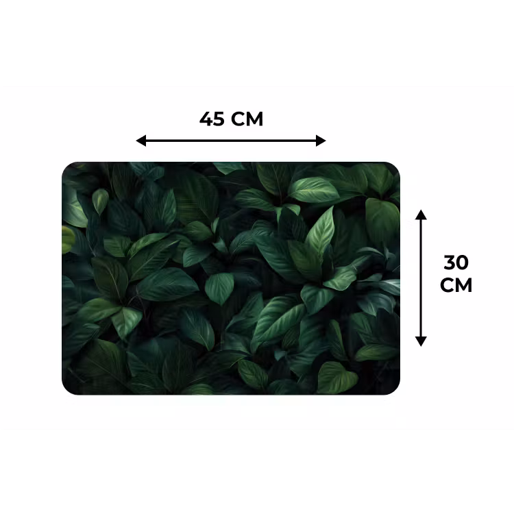 Placemat - 6 stuks - Bladeren - Ovaal - Groen - Nerven — 3