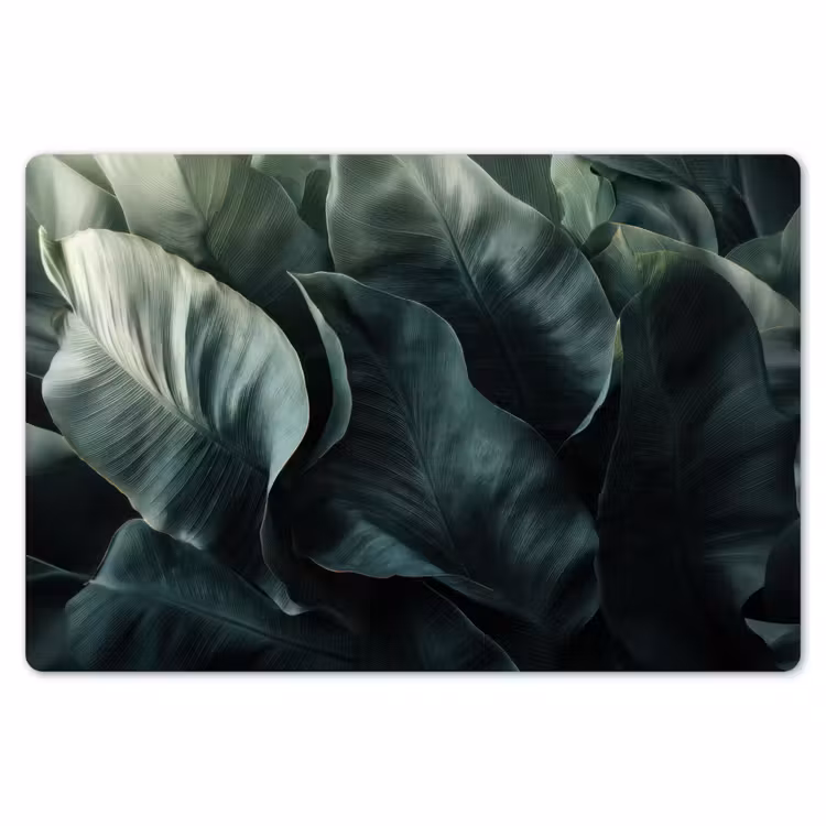 Placemat - 6 stuks - Groen - Bladeren - Glad - Nerven — 7