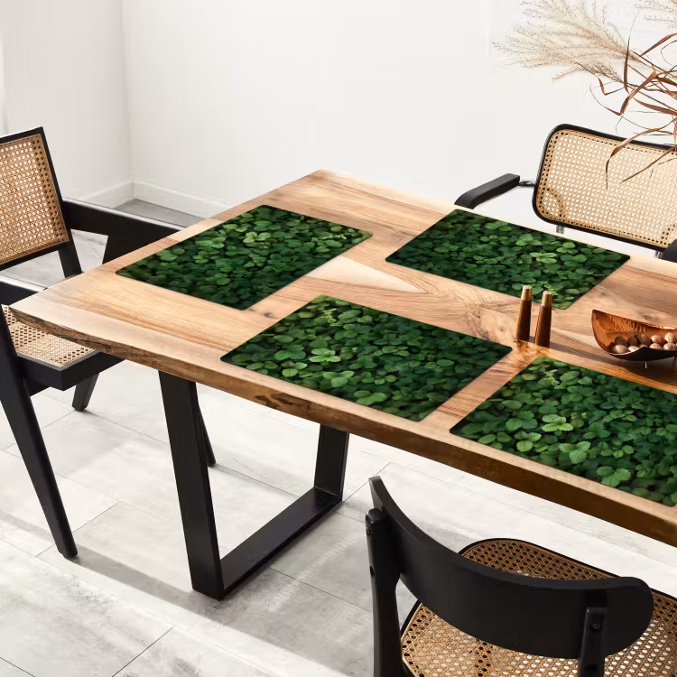 Placemat - 6 stuks - Groen - Bladeren - Kartel - Zonlicht — 5