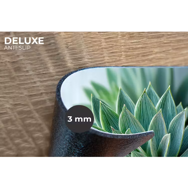 Placemat - 6 stuks - Vetplant - Bladeren - Groen - Wazig — 4