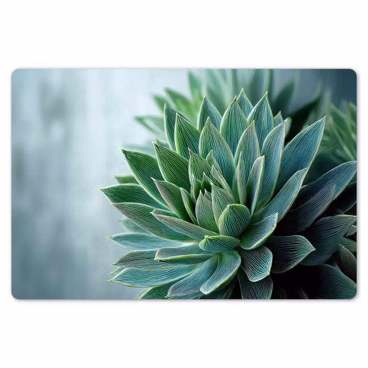 Placemat - 6 stuks - Vetplant - Bladeren - Groen - Wazig — 7