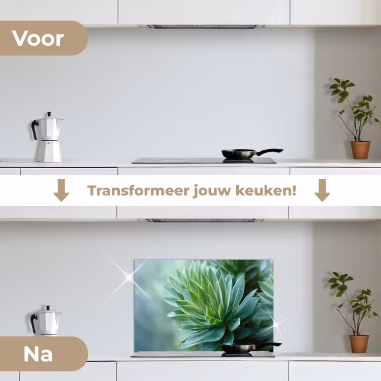 Spatscherm keuken - Blad - Plant - Groen - Textuur — 3