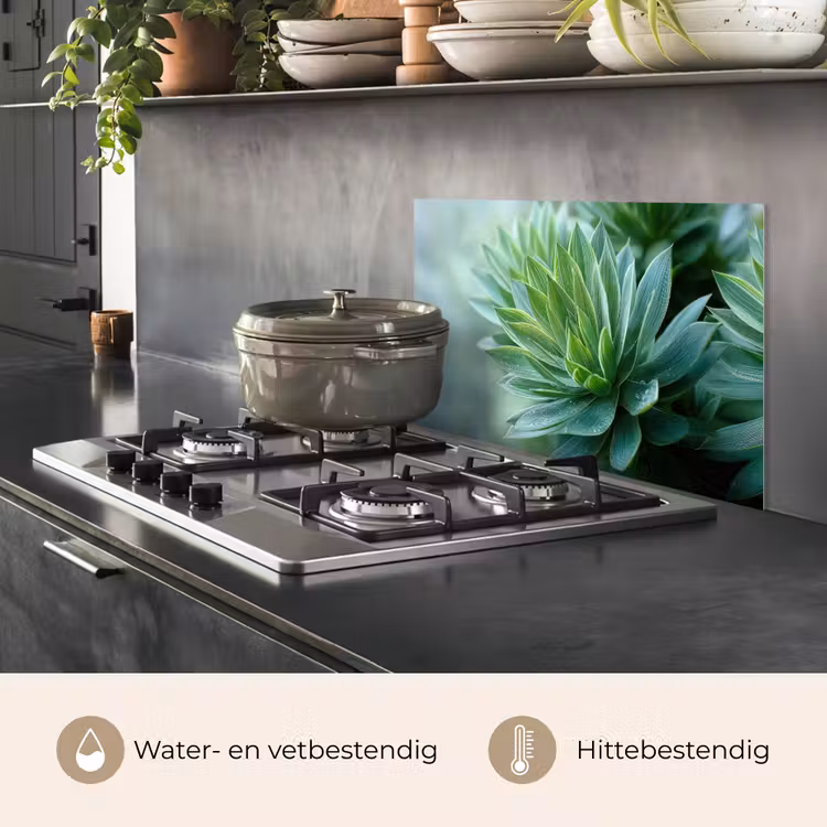Spatscherm keuken - Blad - Plant - Groen - Textuur — 7