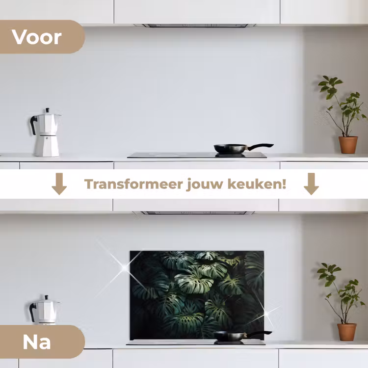 Spatscherm keuken - Plant - Monstera - Lichtinval — 3