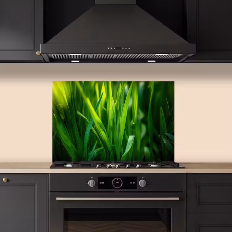 Spatscherm keuken - Grassprieten - Lichtinval - Groen — 2