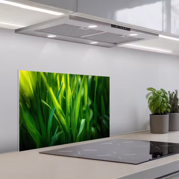 Spatscherm keuken - Grassprieten - Lichtinval - Groen — 5
