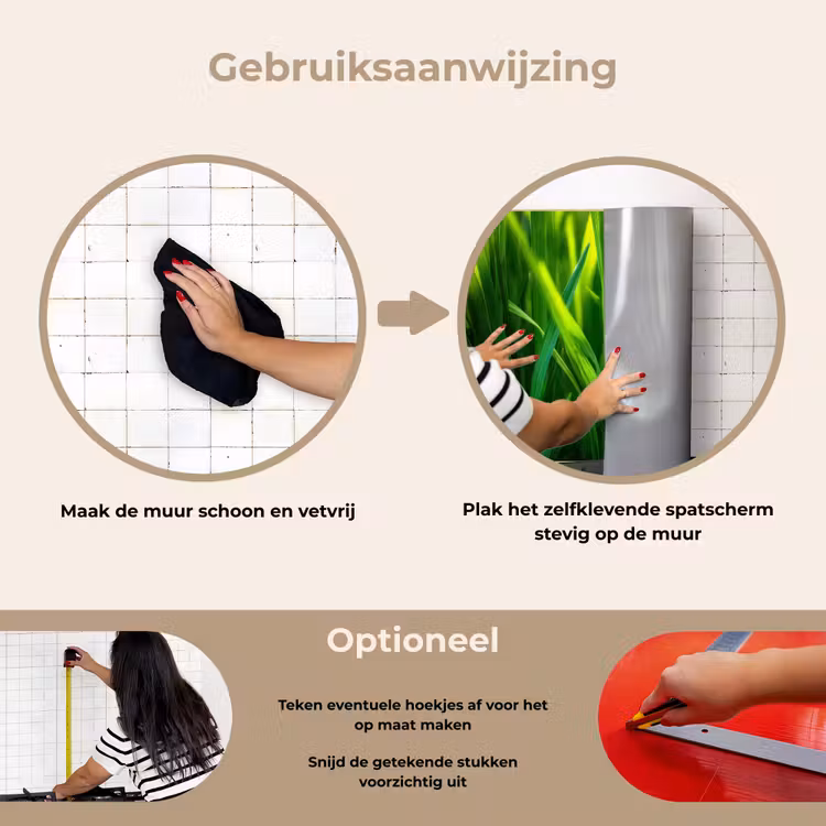 Spatscherm keuken - Grassprieten - Lichtinval - Groen — 8
