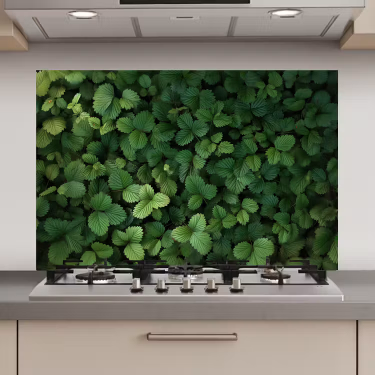 Spatscherm keuken - Groen - Bladeren - Kartel - Zonlicht — 1