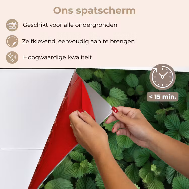 Spatscherm keuken - Groen - Bladeren - Kartel - Zonlicht — 4