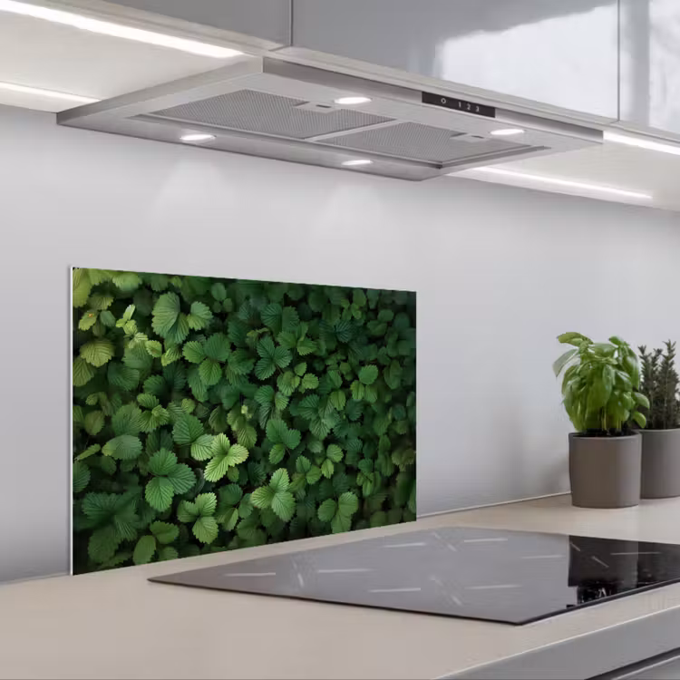 Spatscherm keuken - Groen - Bladeren - Kartel - Zonlicht — 5