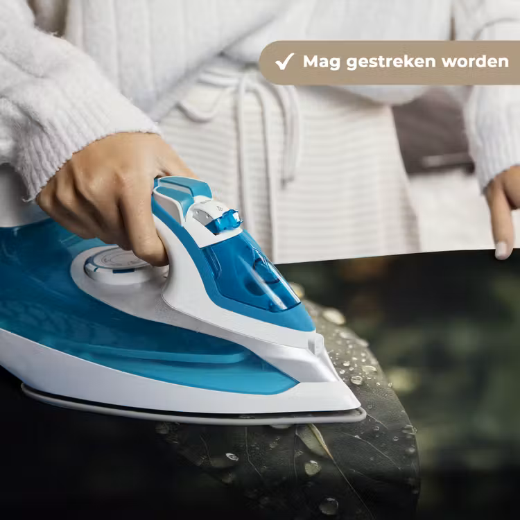 Wandkleed - Blad - Groen - Nerven - Regendruppels — 6