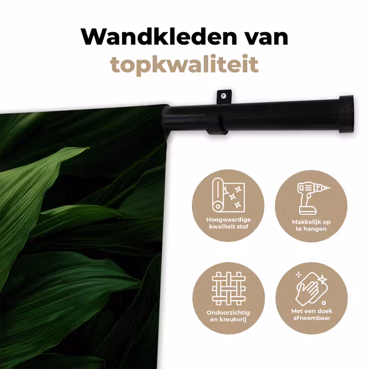 Wandkleed - Bladeren - Schaduw - Groen - Textuur — 3