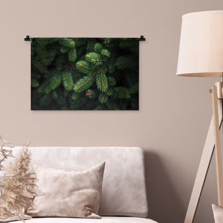 Wandkleed - Sparrentakken - Knoppen - Naalden - Groen — 2