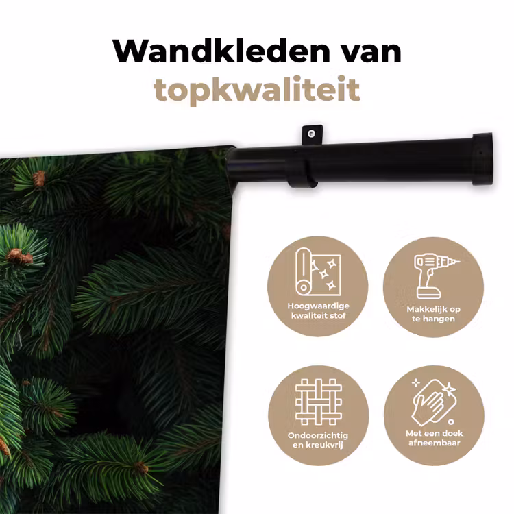 Wandkleed - Sparrentakken - Knoppen - Naalden - Groen — 3
