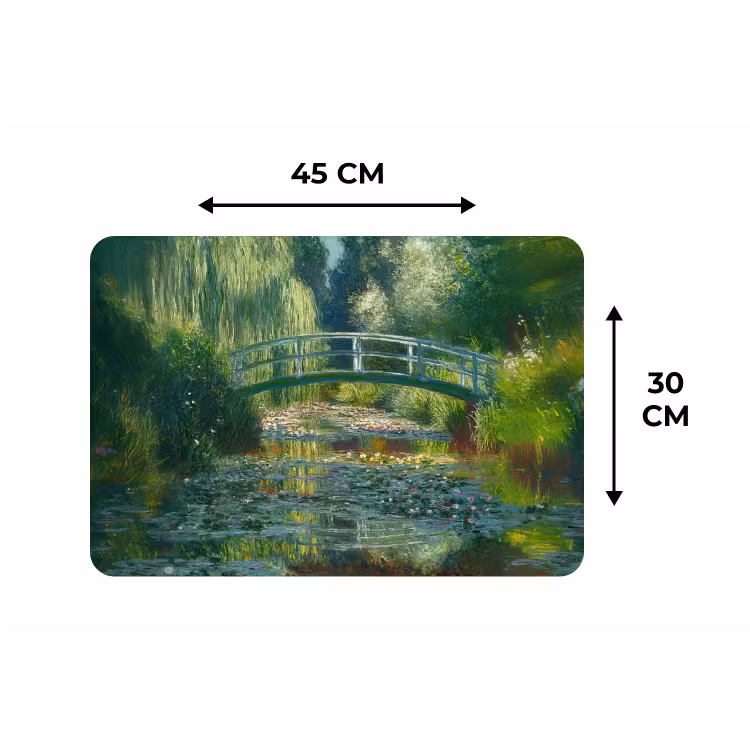 Placemat - 6 stuks - Brug - Hout - Vijver - Waterlelies — 3