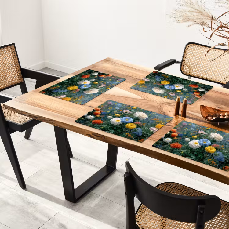 Placemat - 6 stuks - Close-up - Veld - Bloemen - Kleurrijk — 5