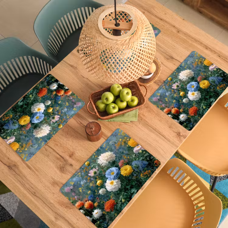 Placemat - 6 stuks - Close-up - Veld - Bloemen - Kleurrijk — 6