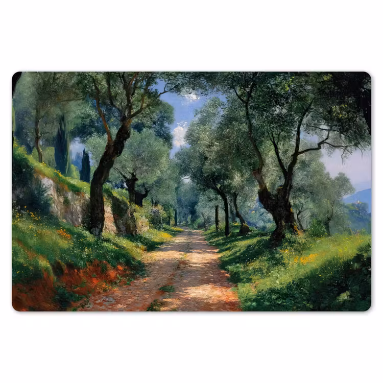 Placemat - 6 stuks - Pad - Bomen - Schaduw - — 7