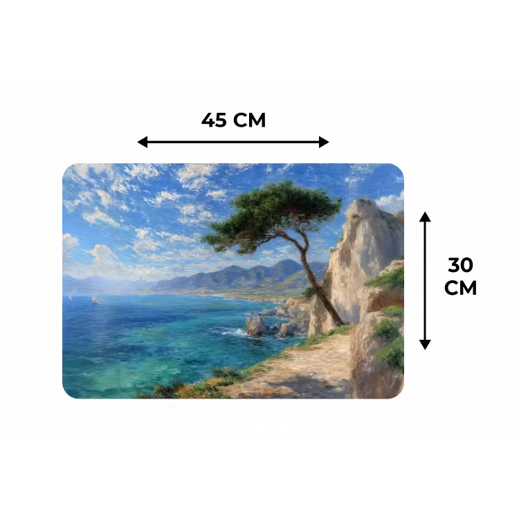 Placemat - 6 stuks - Rotsen - Kustlijn - Boom - Bergen — 3
