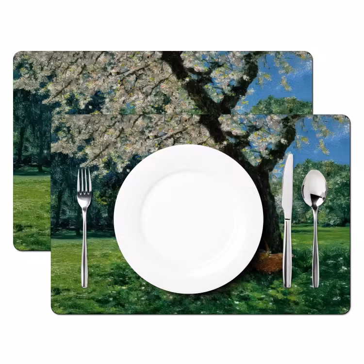 Placemat - 6 stuks - Vrouw - Boom - Boek - Mandje — 2
