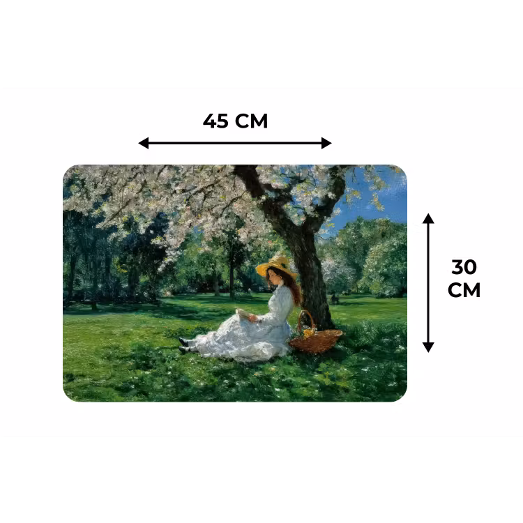 Placemat - 6 stuks - Vrouw - Boom - Boek - Mandje — 3