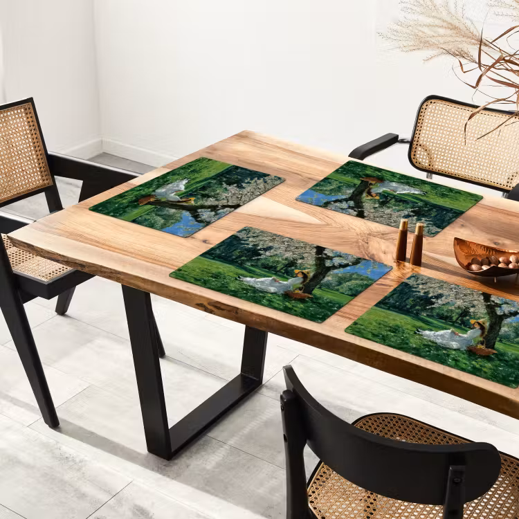 Placemat - 6 stuks - Vrouw - Boom - Boek - Mandje — 5