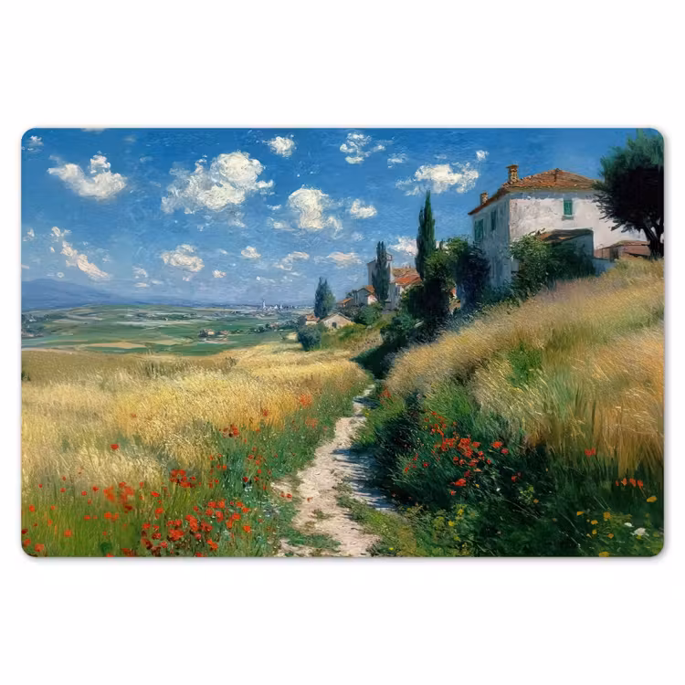 Placemat - 6 stuks - Zandpad - Huis - Bomen - Grasveld — 7