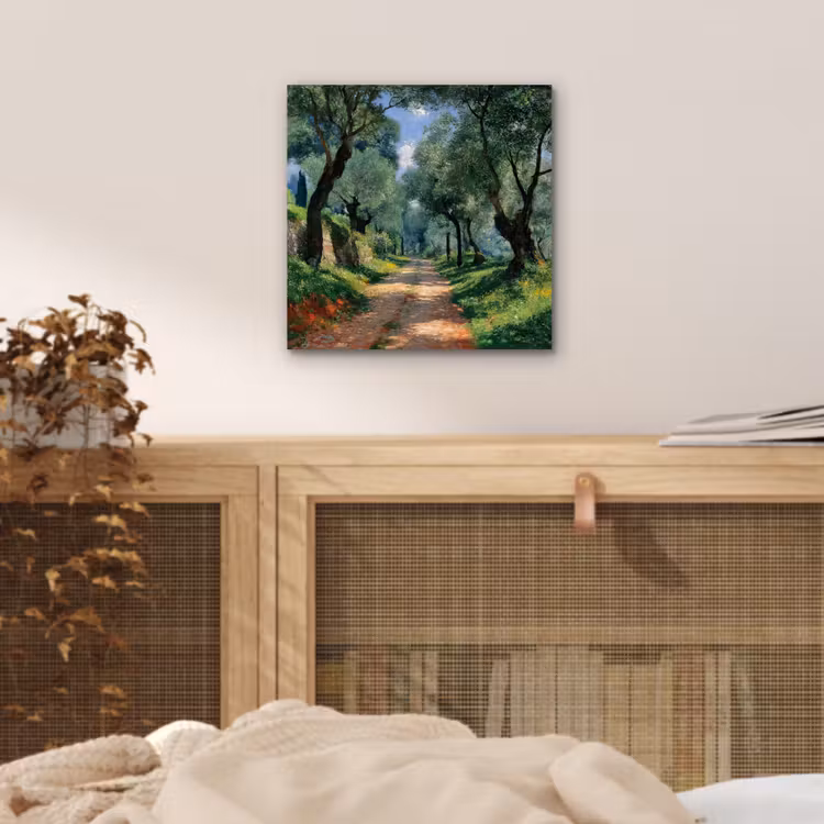 Aluminium schilderij - Pad - Bomen - Schaduw - — 4