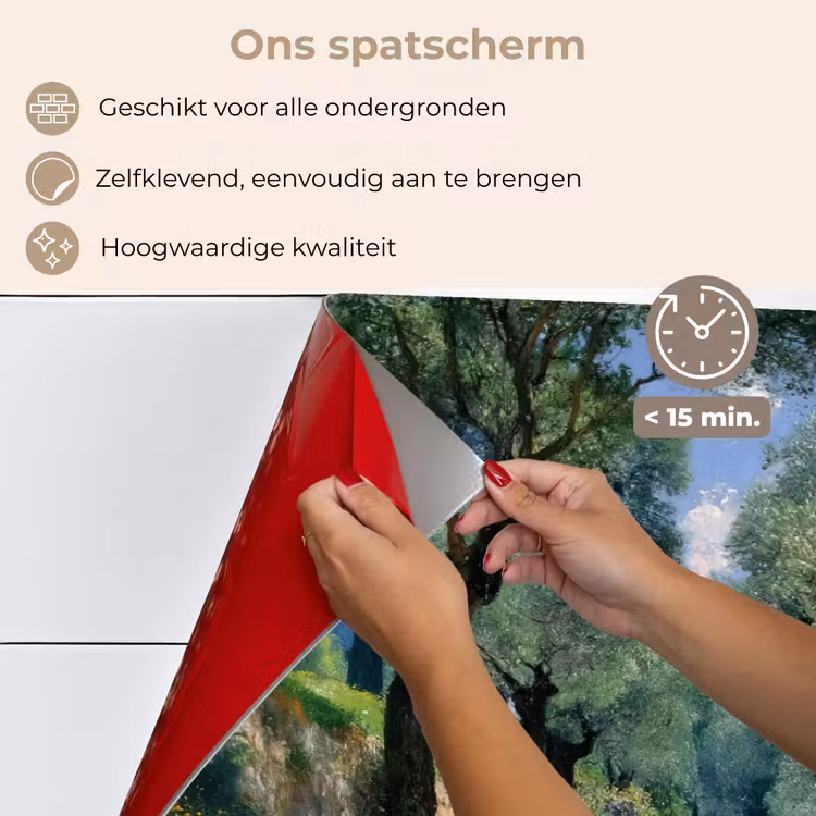 Spatscherm keuken - Pad - Bomen - Schaduw - — 4